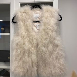 Club Monaco fur vest, brand new with tags